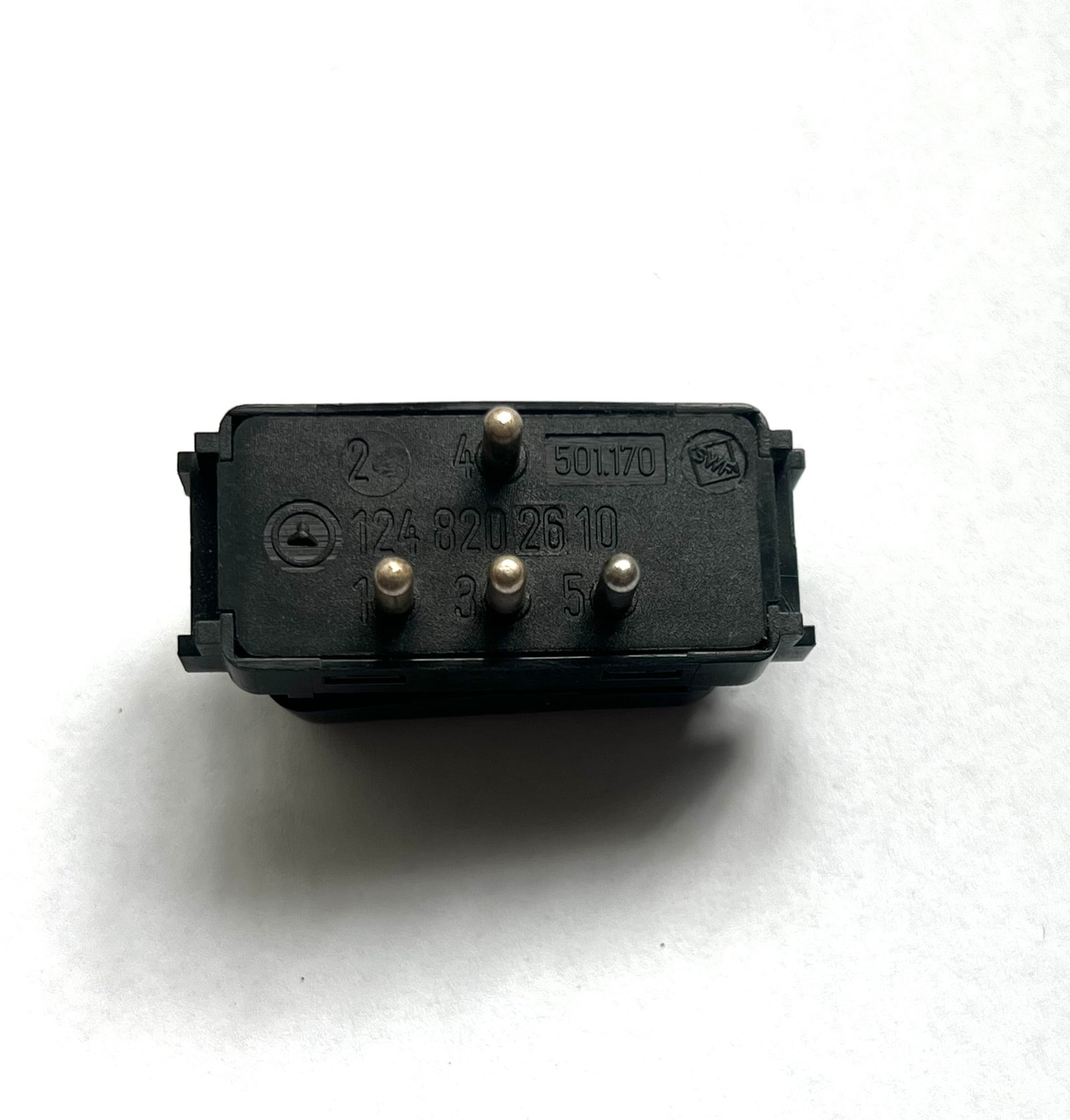 MERCEDES BENZ OEM R107 W123 W124 W126 REAR HEADREST RELEASE SWITCH 1248202610 - Image 2